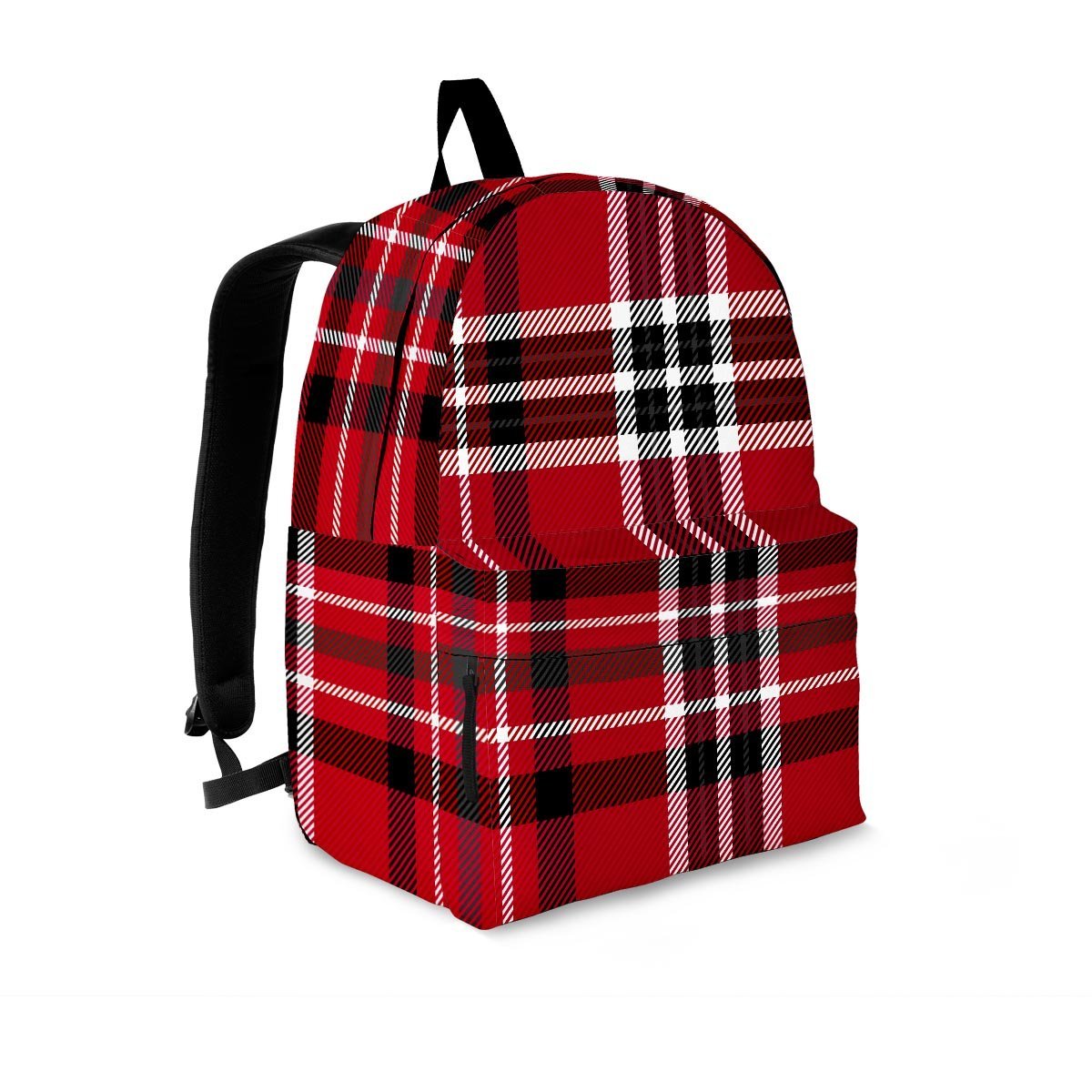 Tartan Plaid Print Backpack-grizzshop