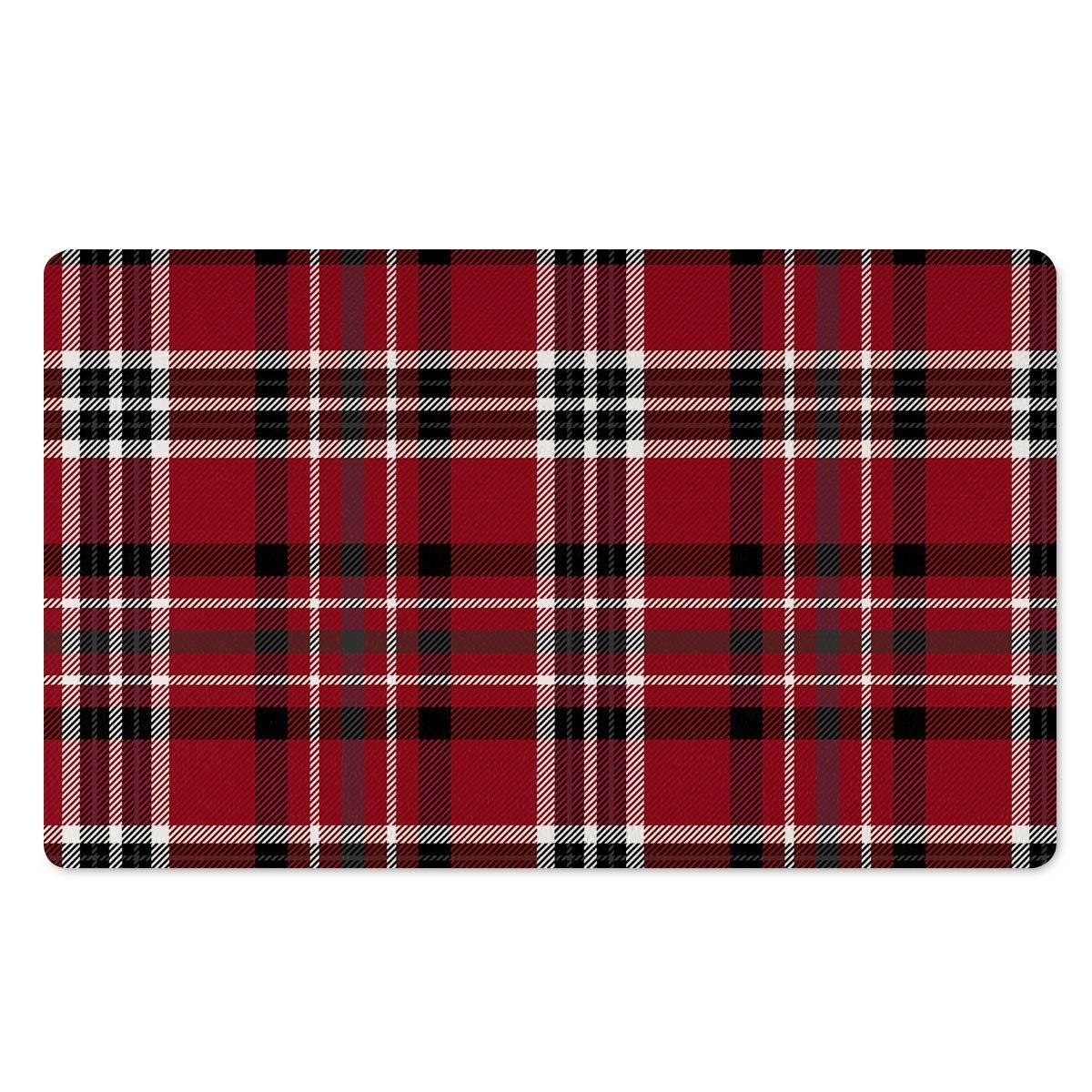 Tartan Plaid Print Door Mat-grizzshop