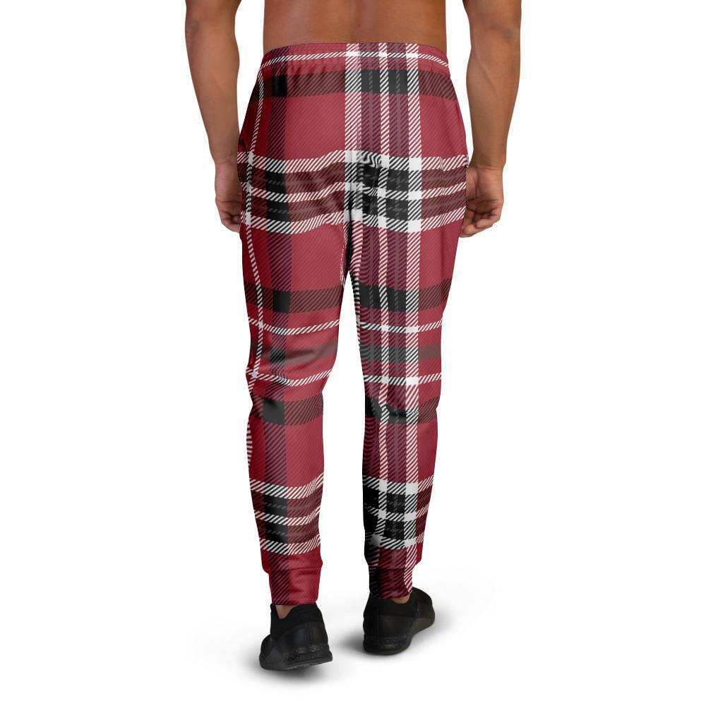Tartan Plaid Print Men's Joggers-grizzshop