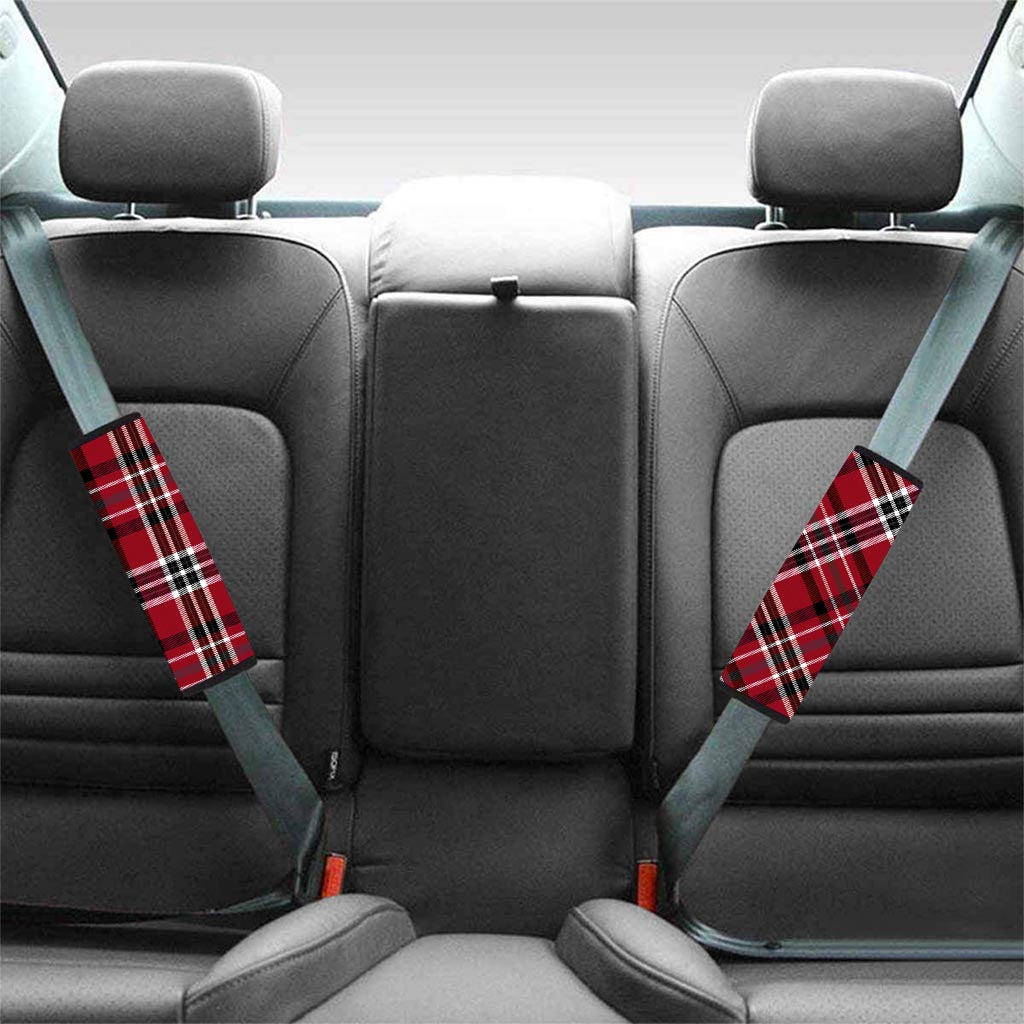 Tartan Plaid Print Seat Belt Cover-grizzshop