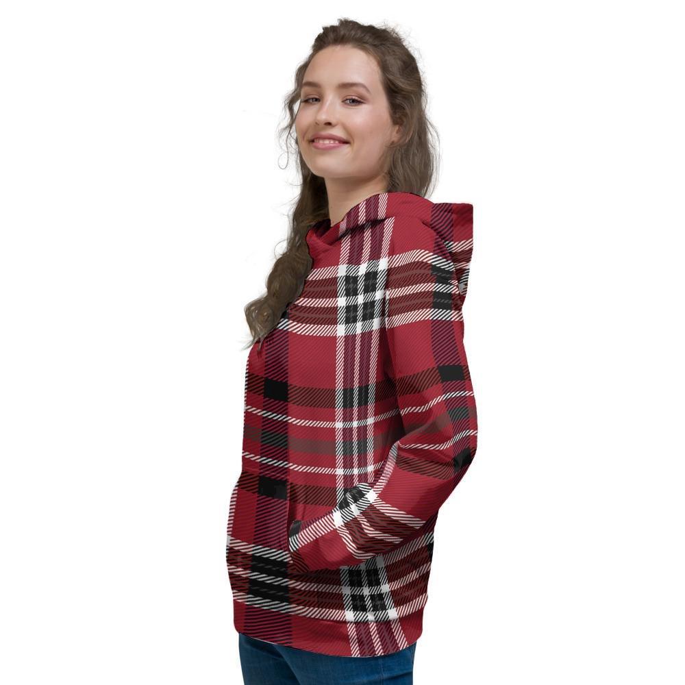 Tartan Plaid Print Women's Hoodie-grizzshop
