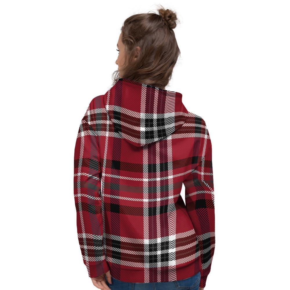 Tartan Plaid Print Women's Hoodie-grizzshop