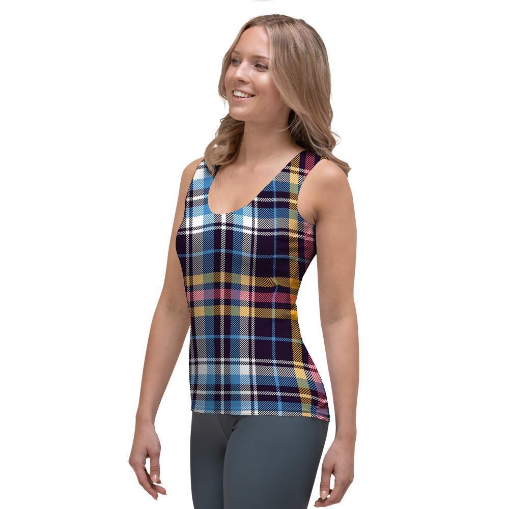Tartan Plaid Women's Tank Top-grizzshop