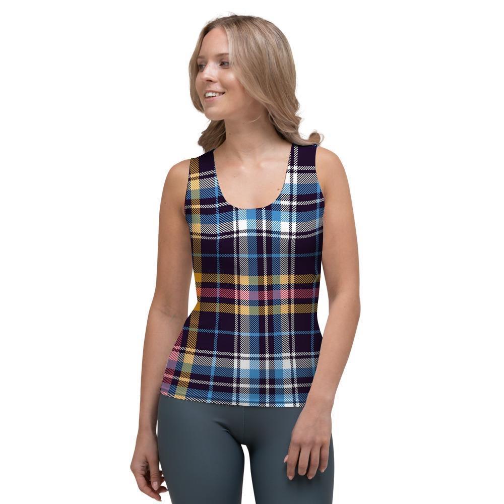 Tartan Plaid Women's Tank Top-grizzshop
