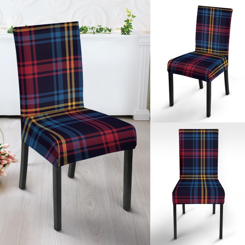 Tartan Print Chair Cover-grizzshop