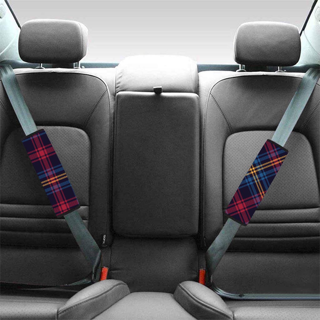 Tartan Print Seat Belt Cover-grizzshop