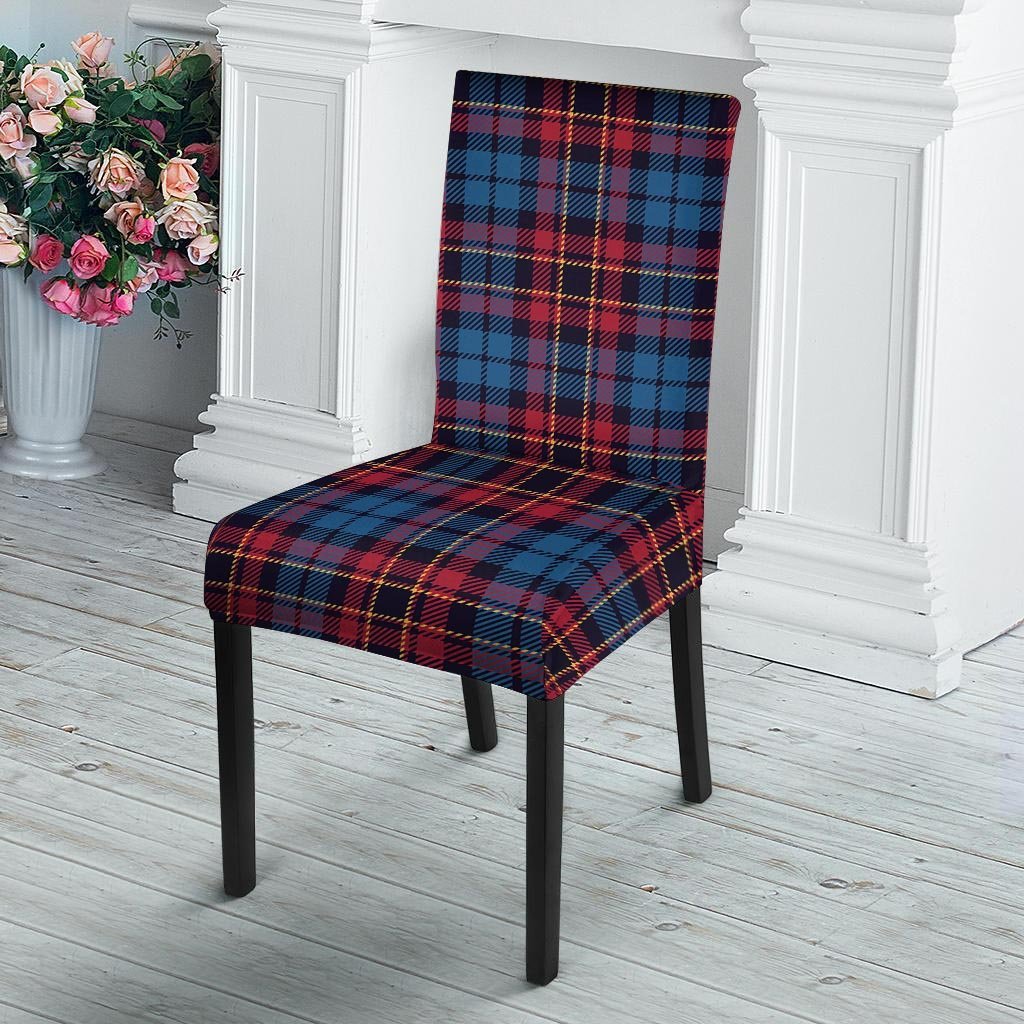Tartan Red And Blue Plaid Chair Cover-grizzshop