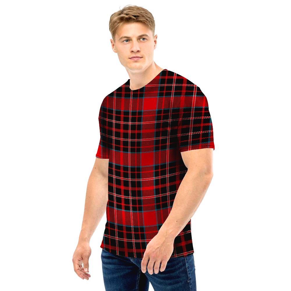 Tartan Red Plaid Men T Shirt-grizzshop