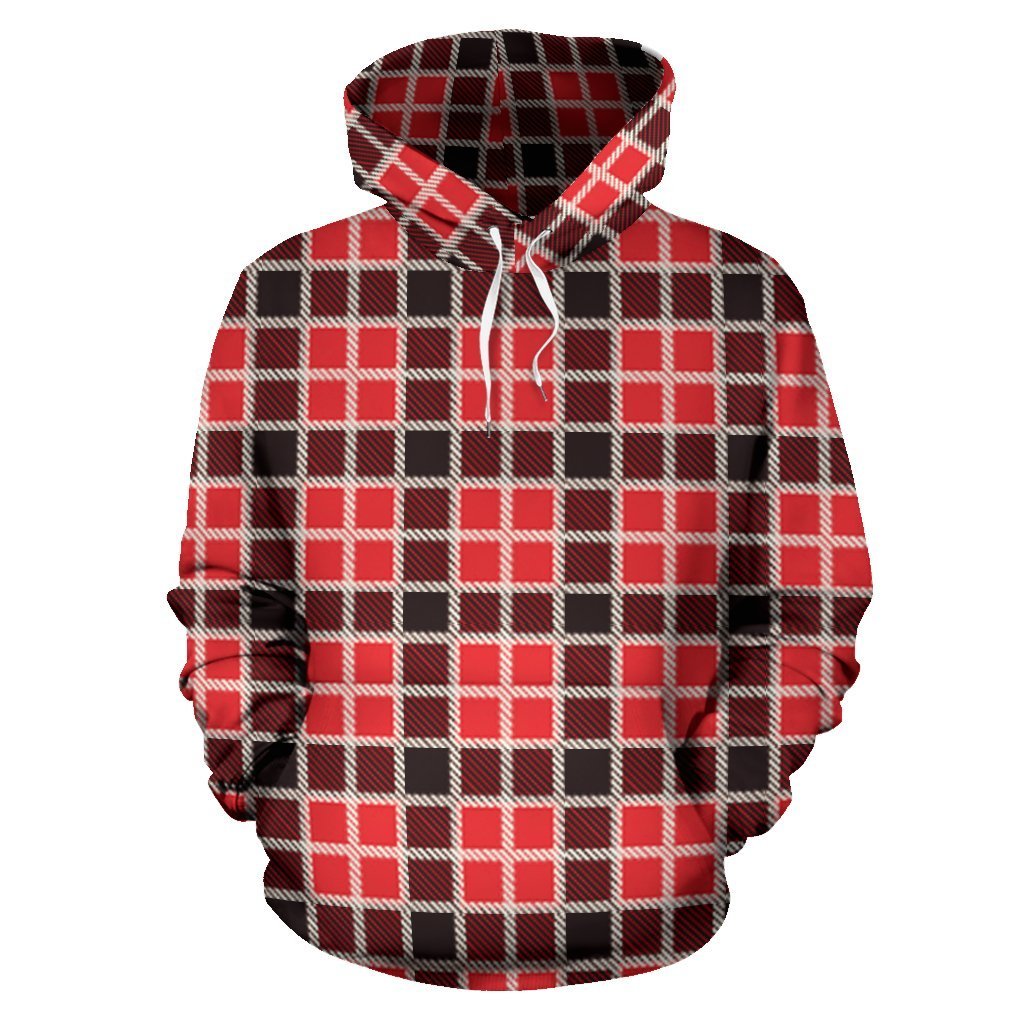 Tartan Red Plaid Scottish Royal Stewart Women Men Pullover Hoodie-grizzshop