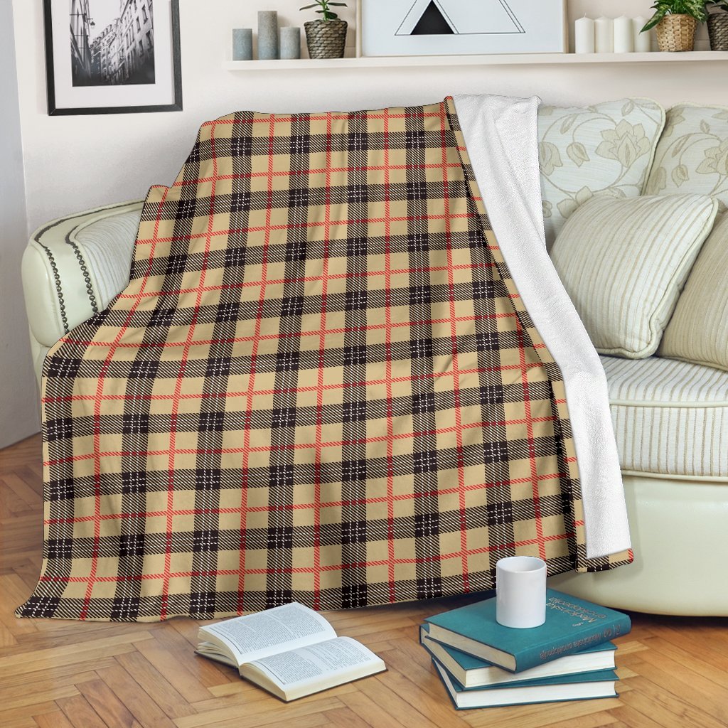 Tartan Scottish Beige Plaids Blanket-grizzshop