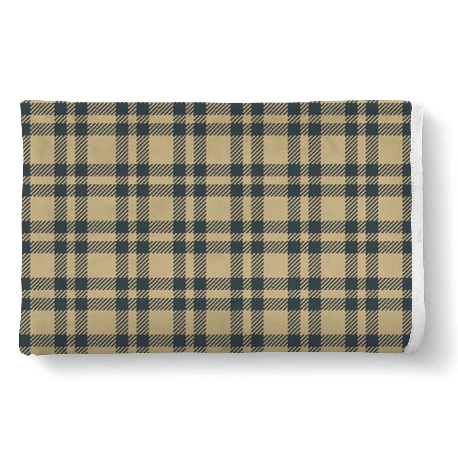 Tartan Scottish Gold Plaid Throw Blanket-grizzshop