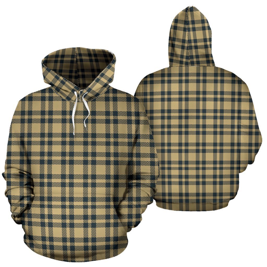 Tartan Scottish Gold Plaid Women Men Pullover Hoodie-grizzshop