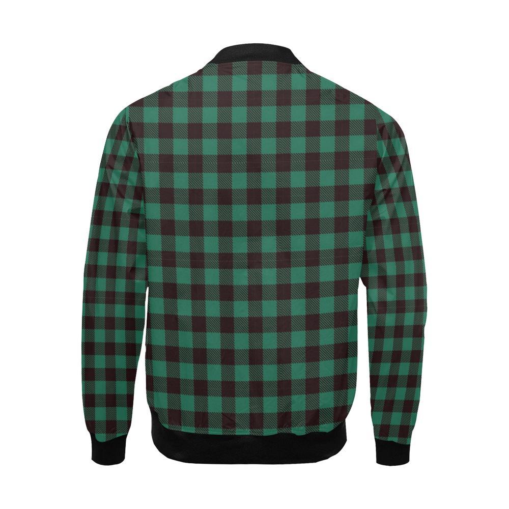 Tartan Scottish Green Plaids Men's Bomber Jacket-grizzshop