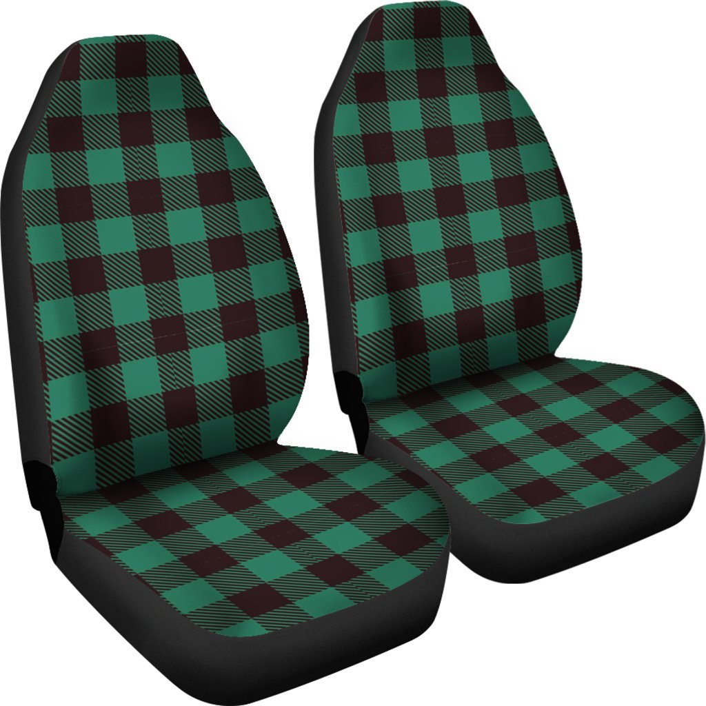 Tartan Scottish Green Plaids Universal Fit Car Seat Cover-grizzshop