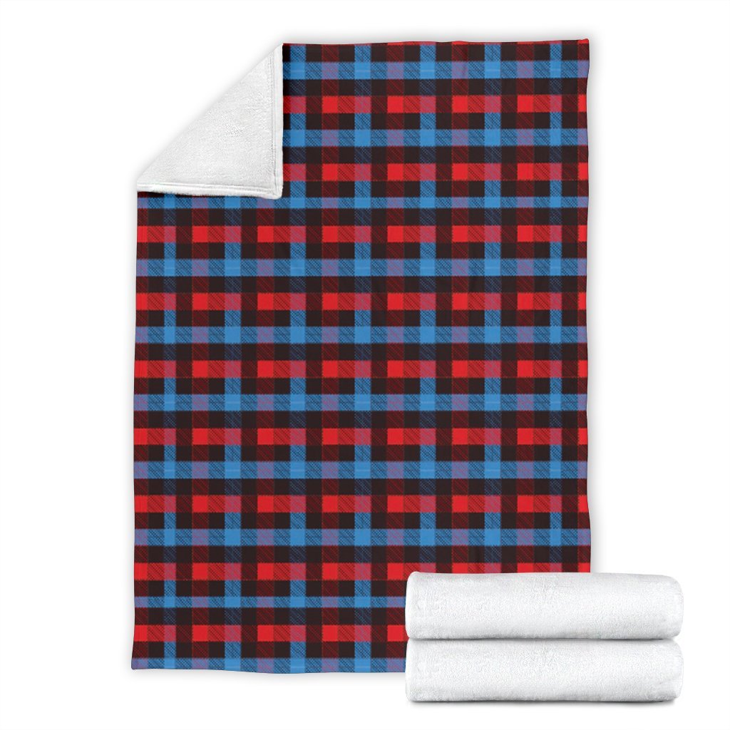 Tartan Scottish Red Blue Plaid Blanket-grizzshop