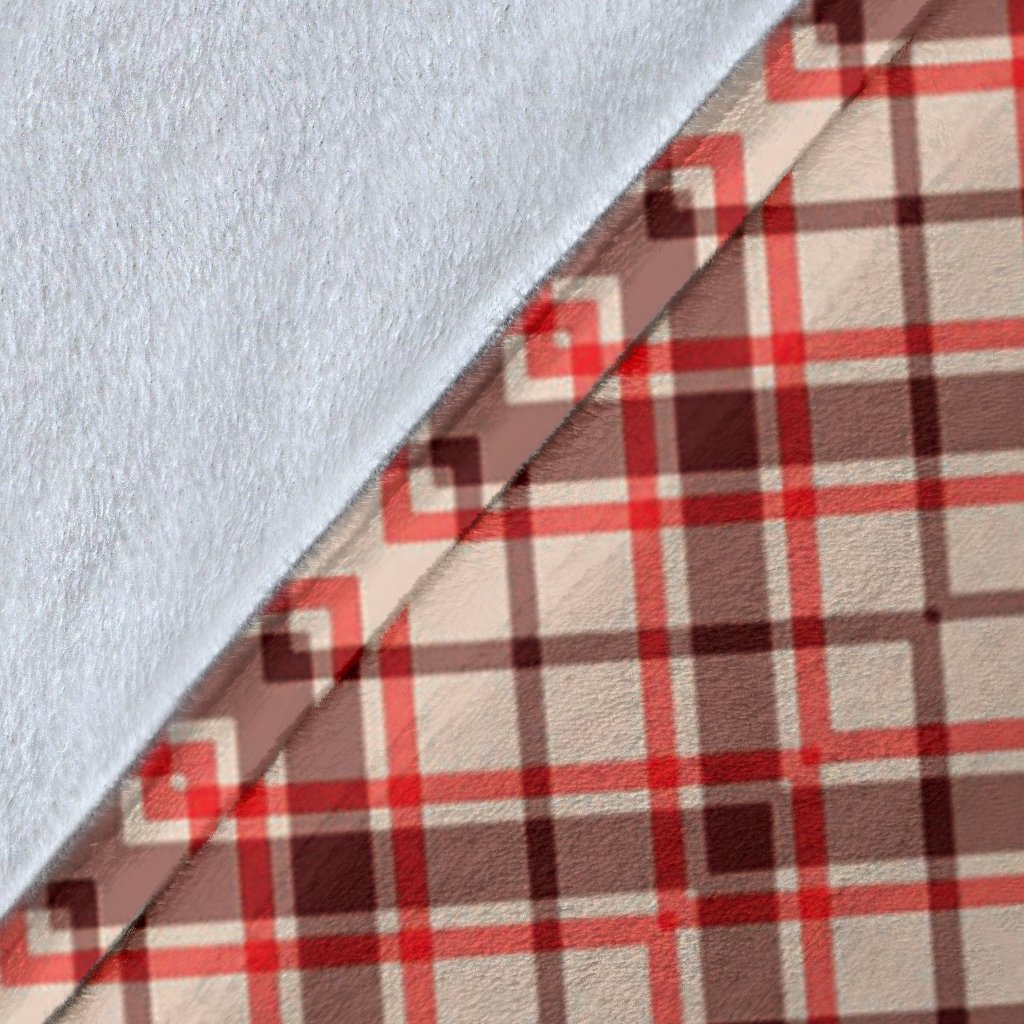 Tartan Scottish Red Brown Beige Plaid Blanket-grizzshop