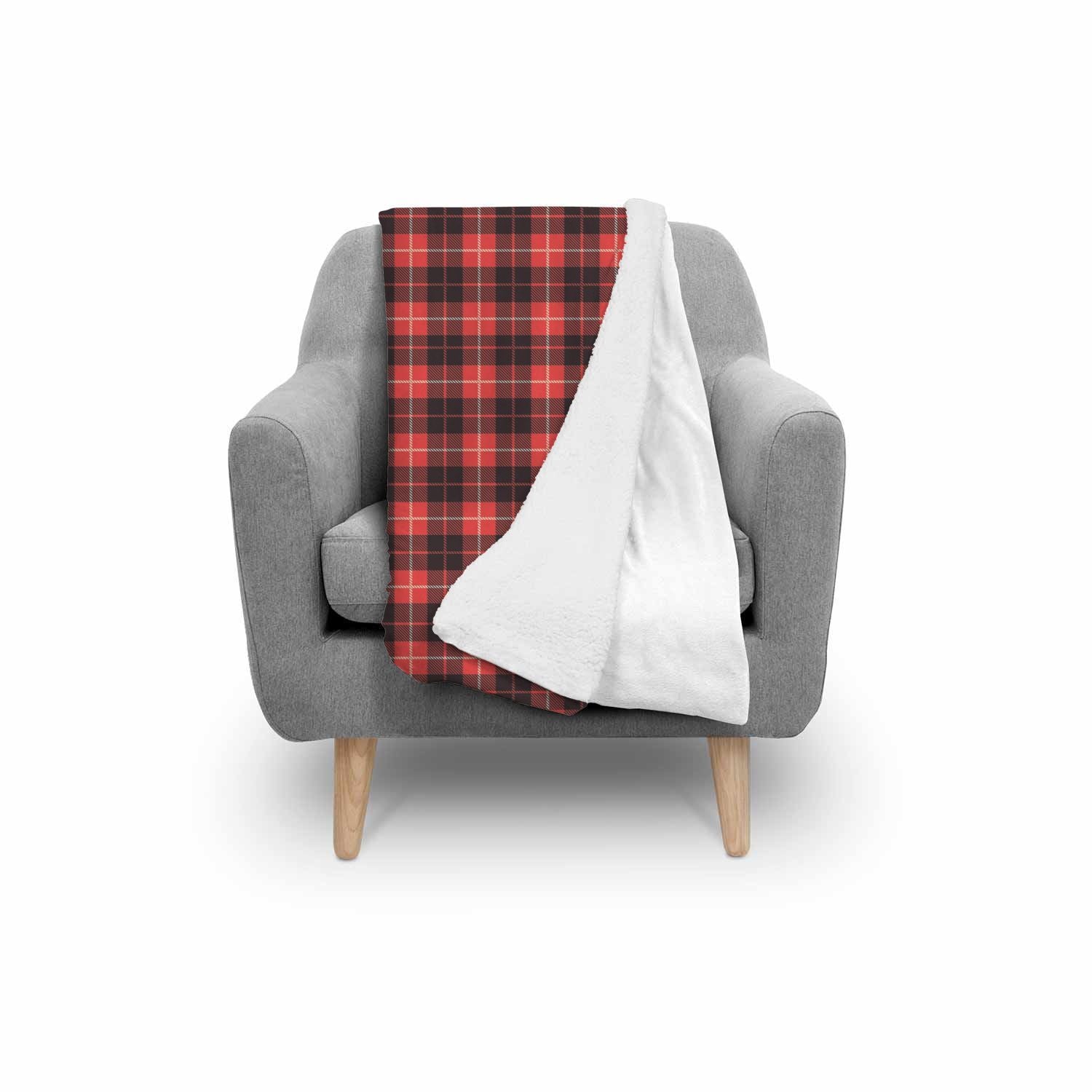 Tartan Scottish Royal Stewart Red Plaids Throw Blanket-grizzshop