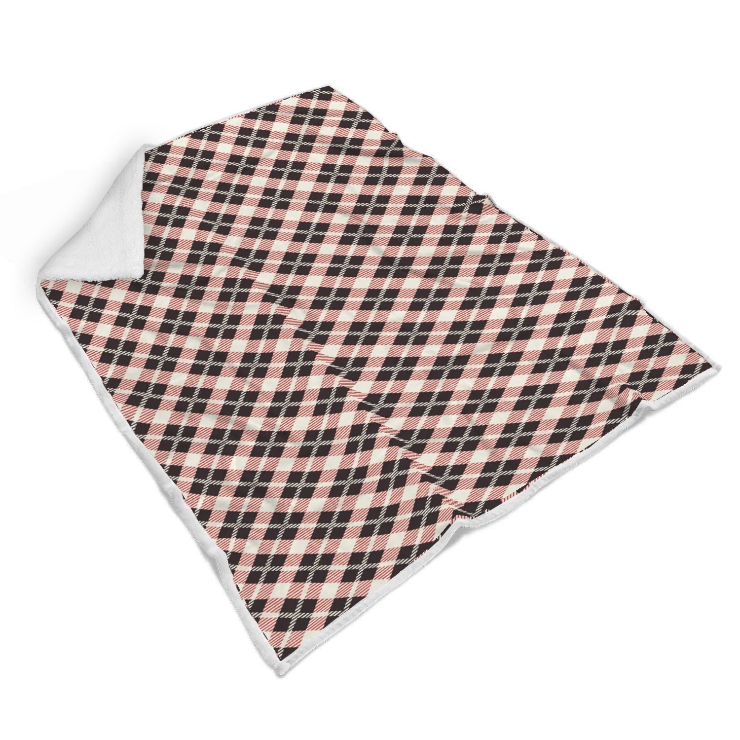 Tartan Scottish White Plaid MacLachlan Throw Blanket-grizzshop