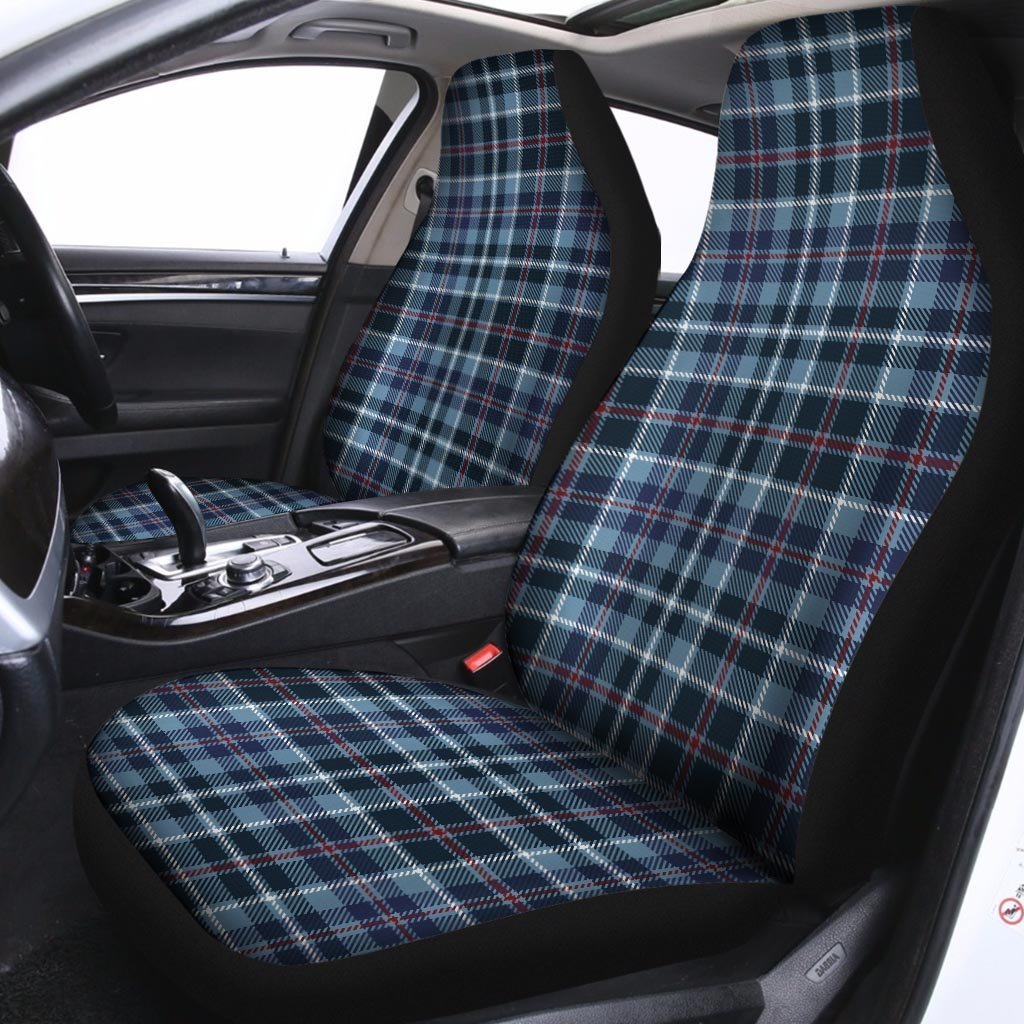 Tartan Blue Plaid Car Seat Covers-grizzshop