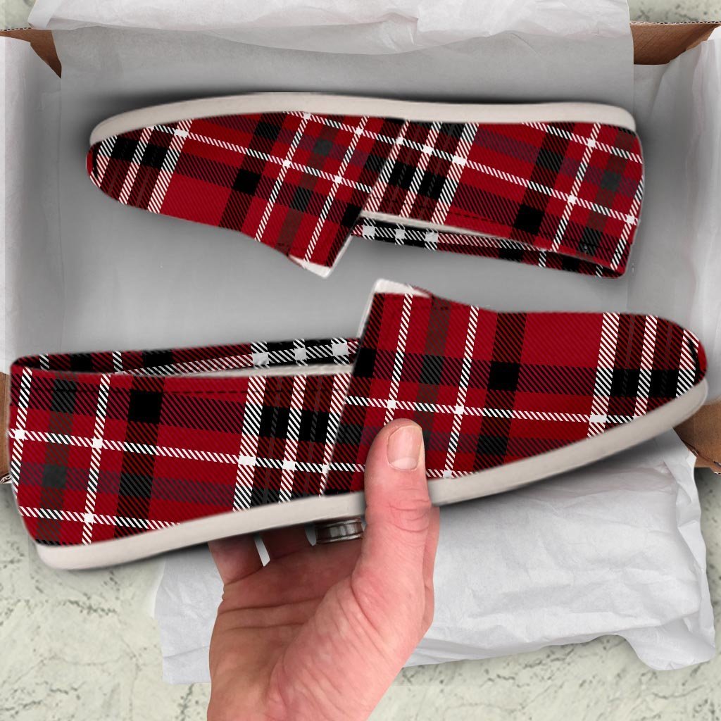 Tartan Plaid Print Canvas Shoes-grizzshop