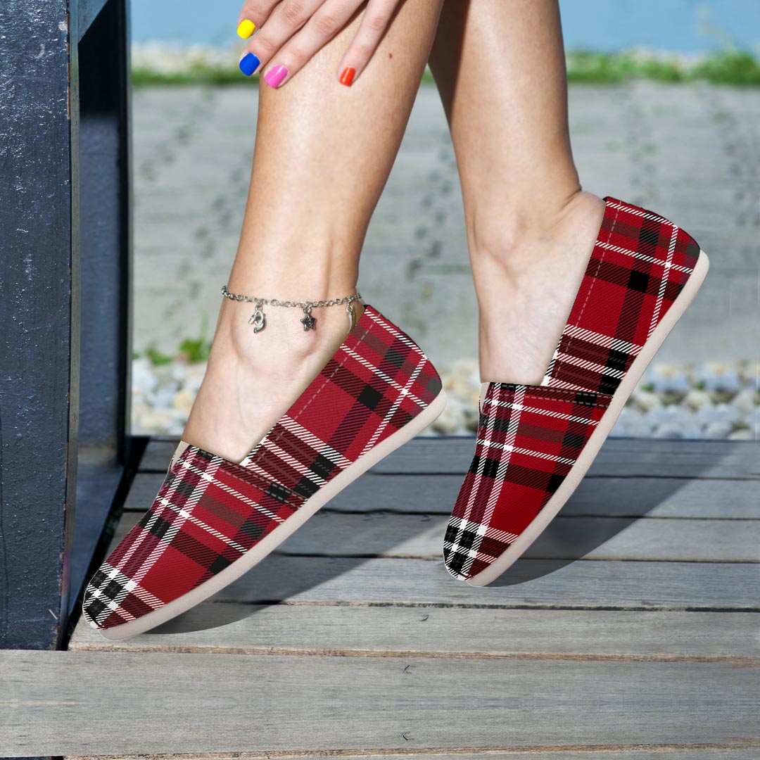 Tartan Plaid Print Canvas Shoes-grizzshop