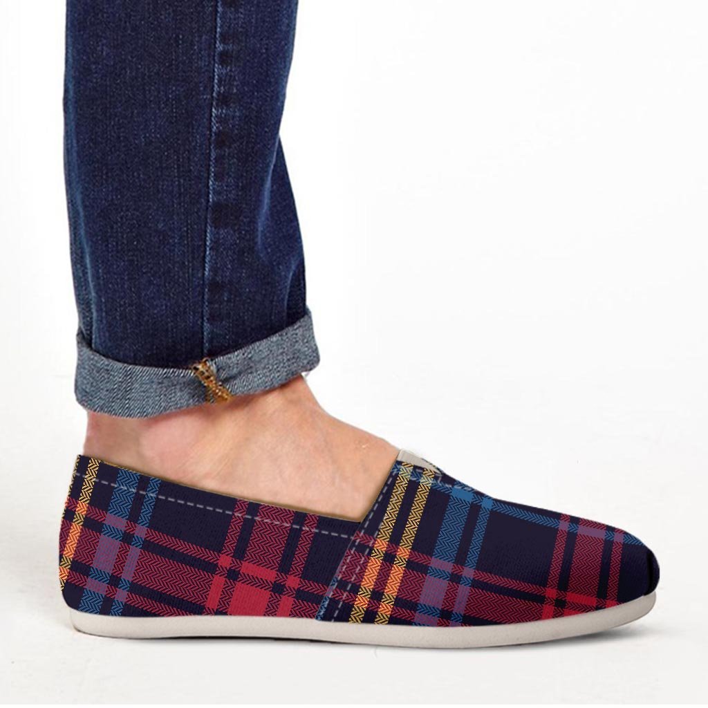 Tartan Print Canvas Shoes-grizzshop