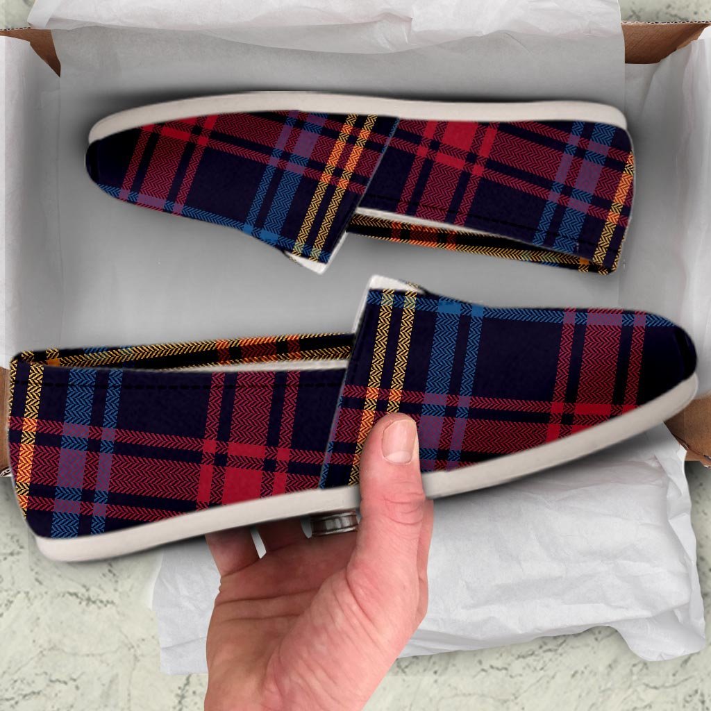 Tartan Print Canvas Shoes-grizzshop