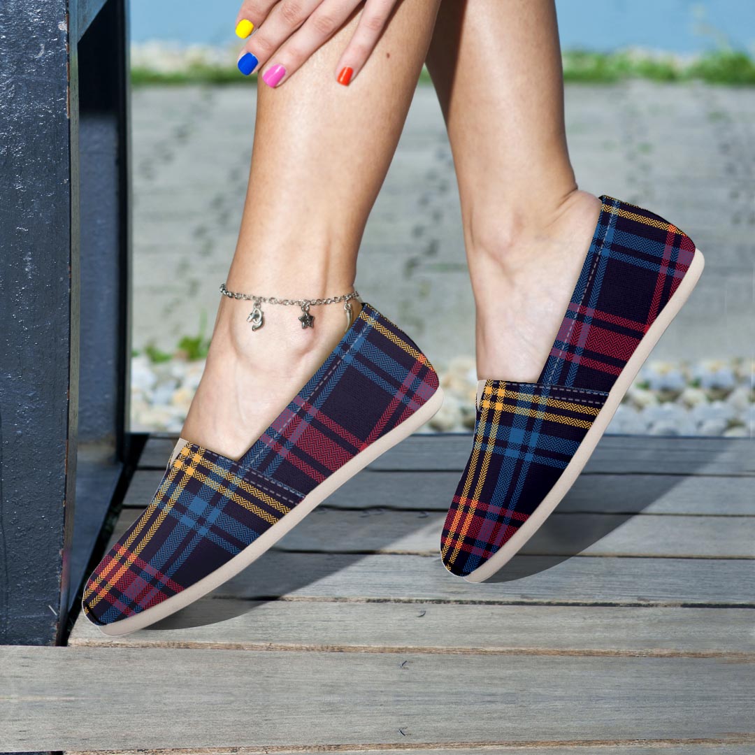 Tartan Print Canvas Shoes-grizzshop