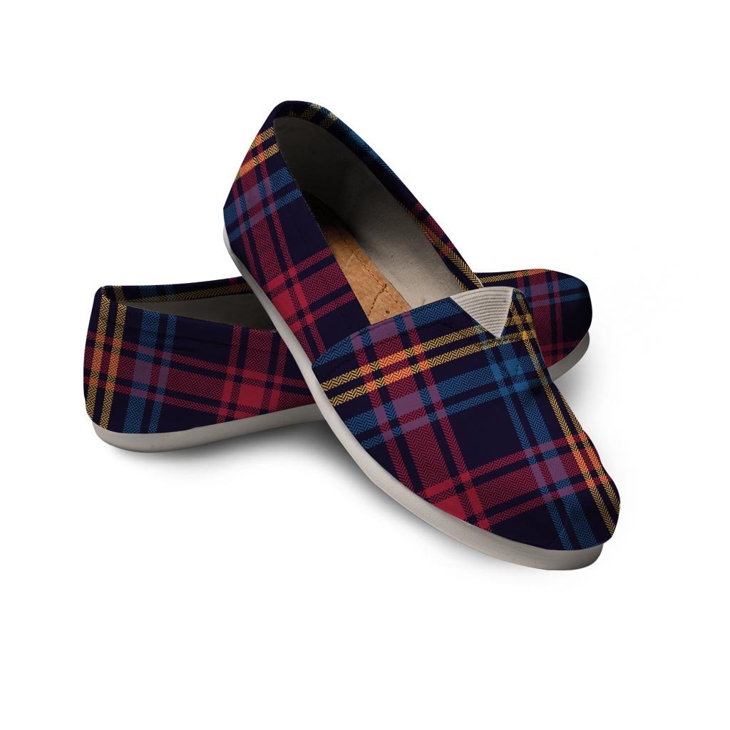 Tartan Print Canvas Shoes-grizzshop