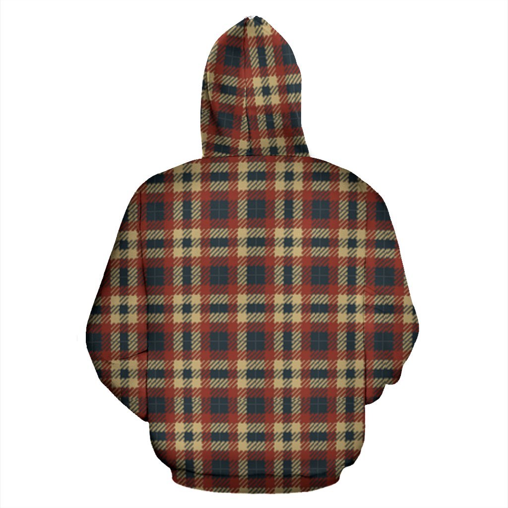 Tartan Scottish Blue Gold Red Plaid Women Men Pullover Hoodie-grizzshop