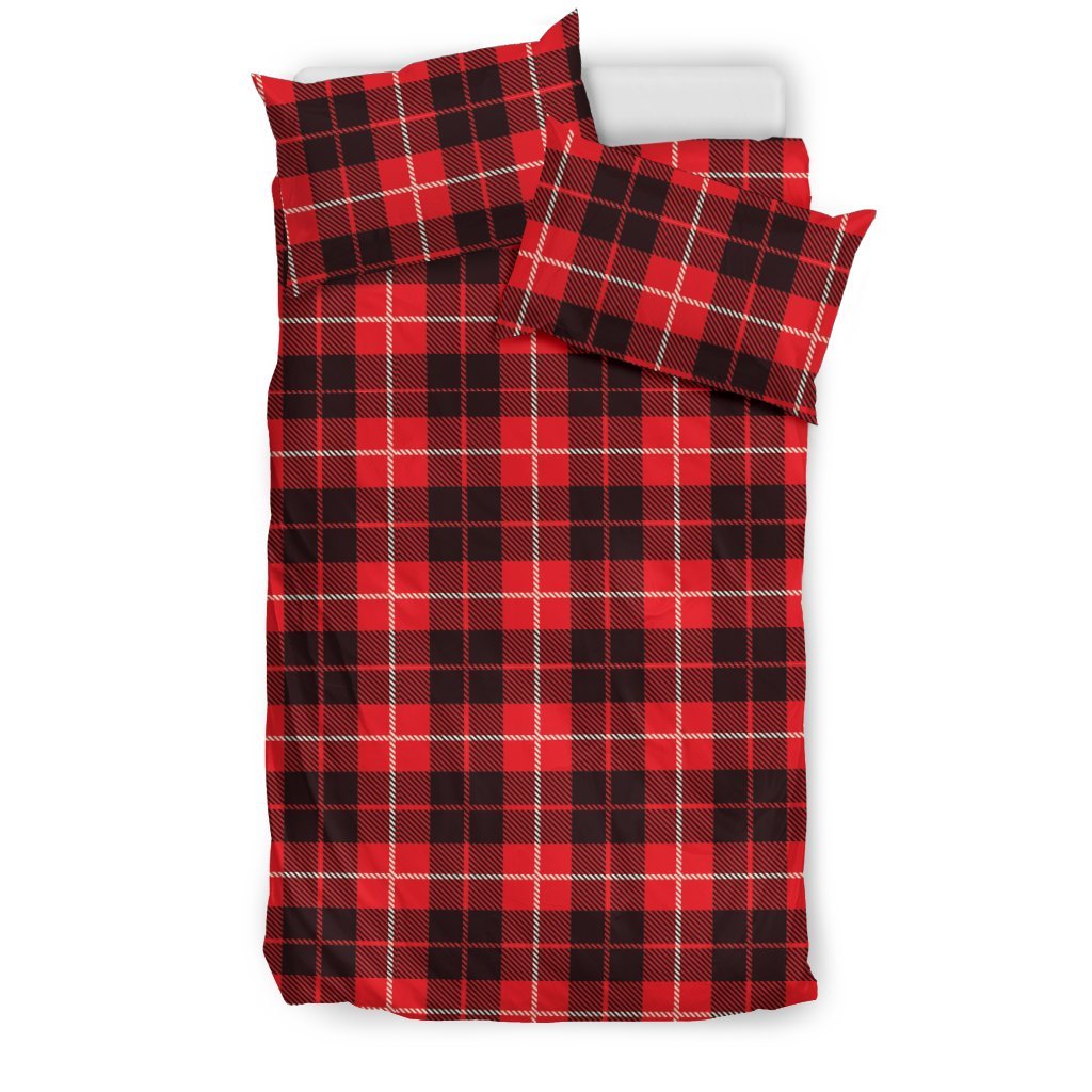 Tartan Scottish Royal Stewart Red Plaids Duvet Cover Bedding Set-grizzshop