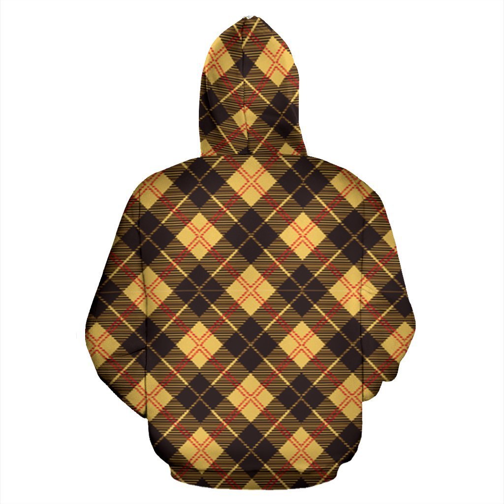 Tartan Scottish Yellow Plaid Women Men Pullover Hoodie-grizzshop