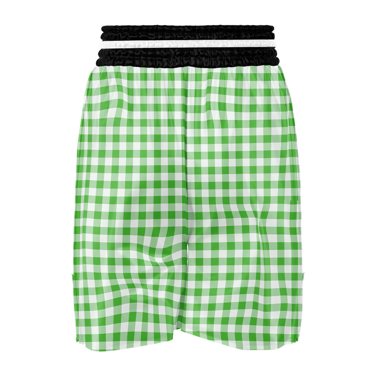 Tattersall Green Print Pattern Boxing Shorts-grizzshop