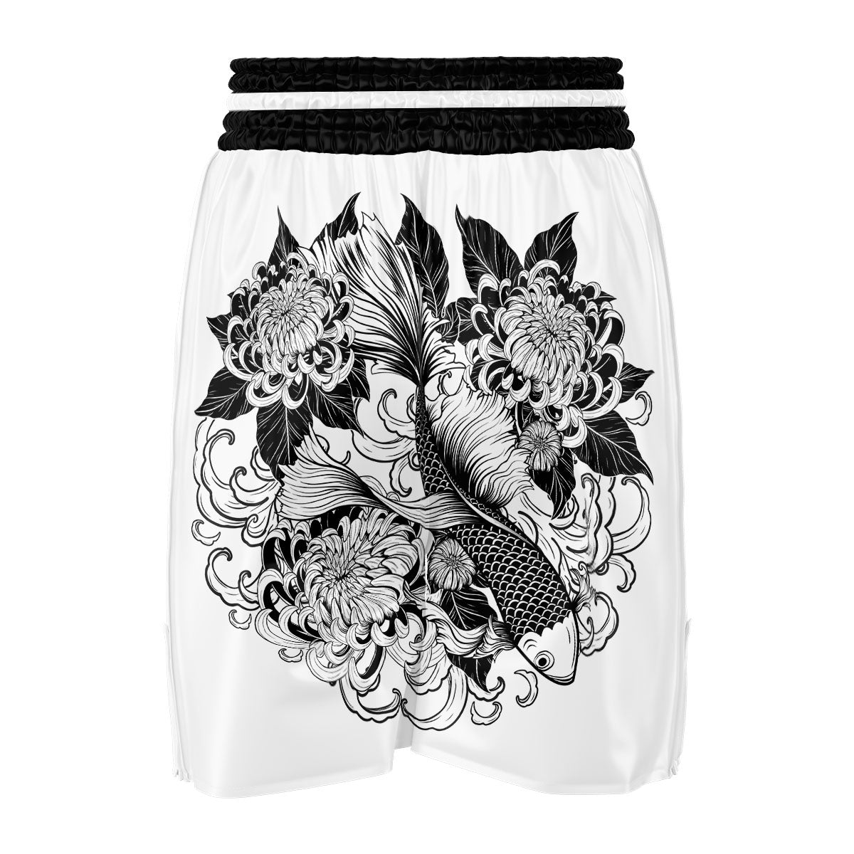 Tattoo Japanese Elemental Print Boxing Shorts-grizzshop