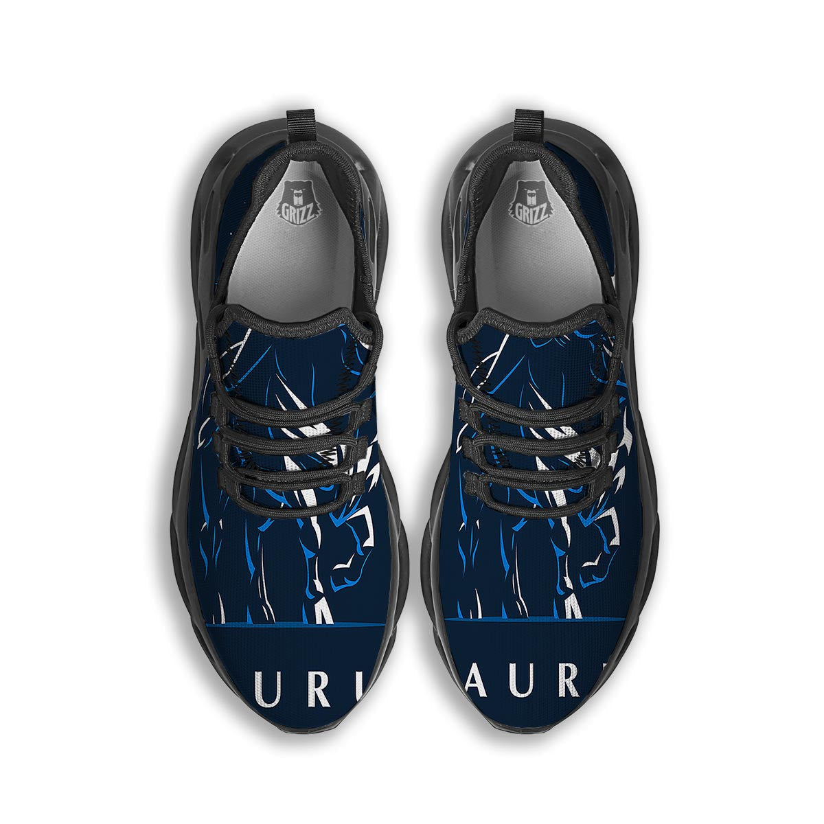 Taurus Constellation Sign Print Black Running Shoes-grizzshop