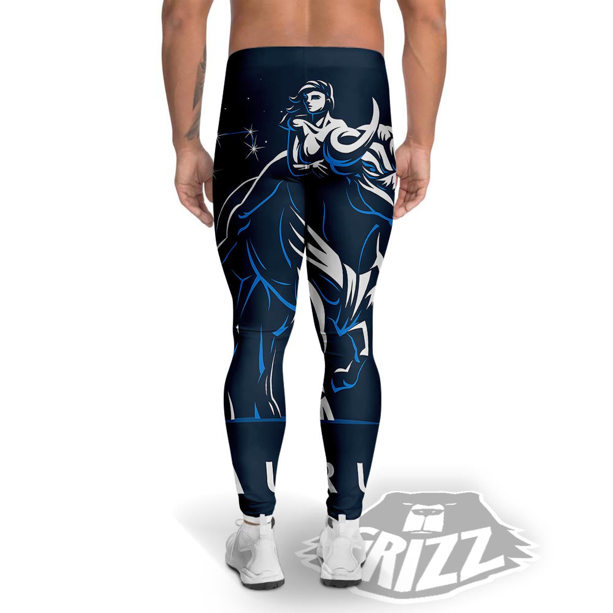 Taurus Constellation Sign Print Men's Leggings-grizzshop