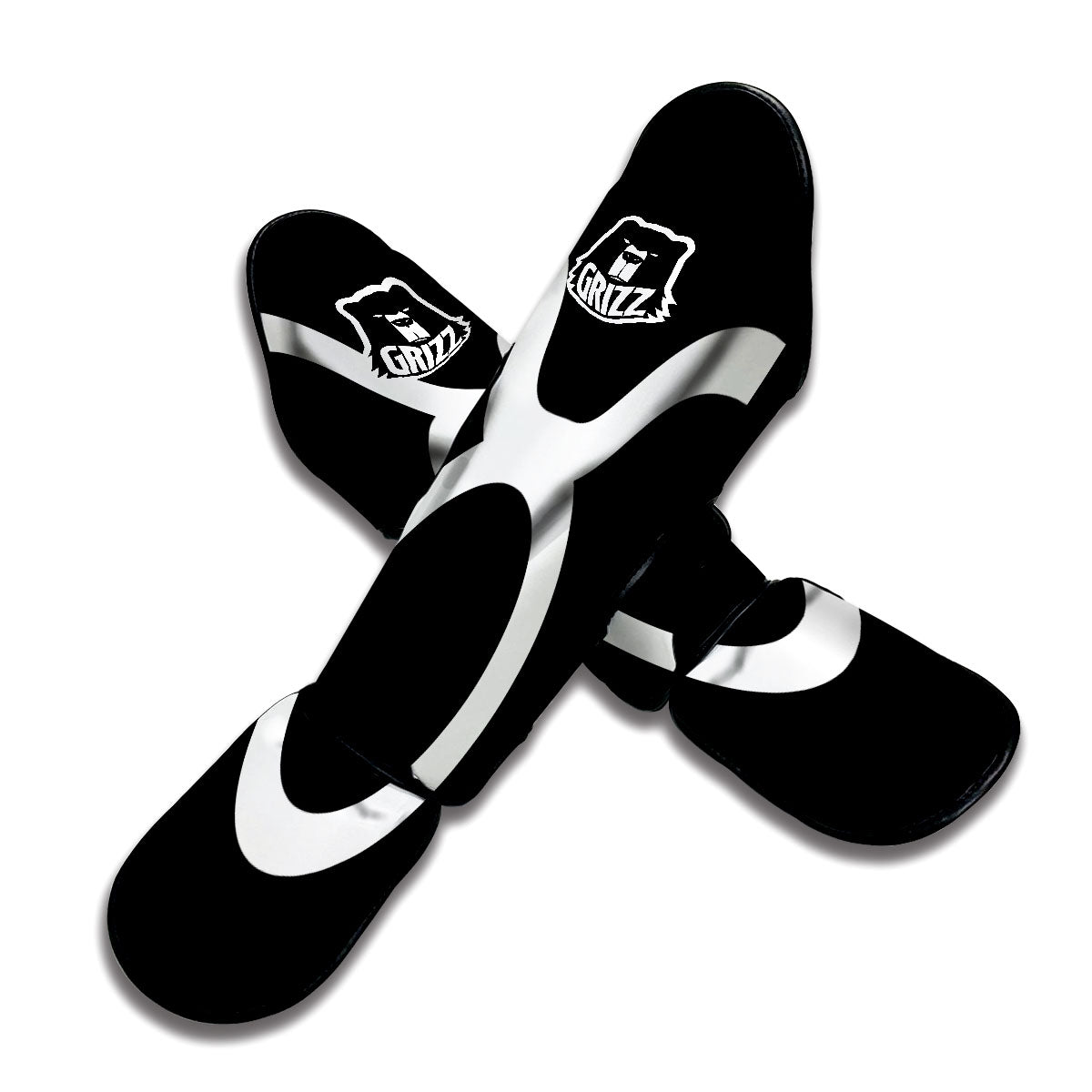 Taurus Sign White And Black Print Muay Thai Shin Guards-grizzshop