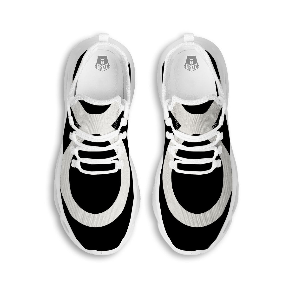 Taurus Sign White And Black Print White Running Shoes-grizzshop