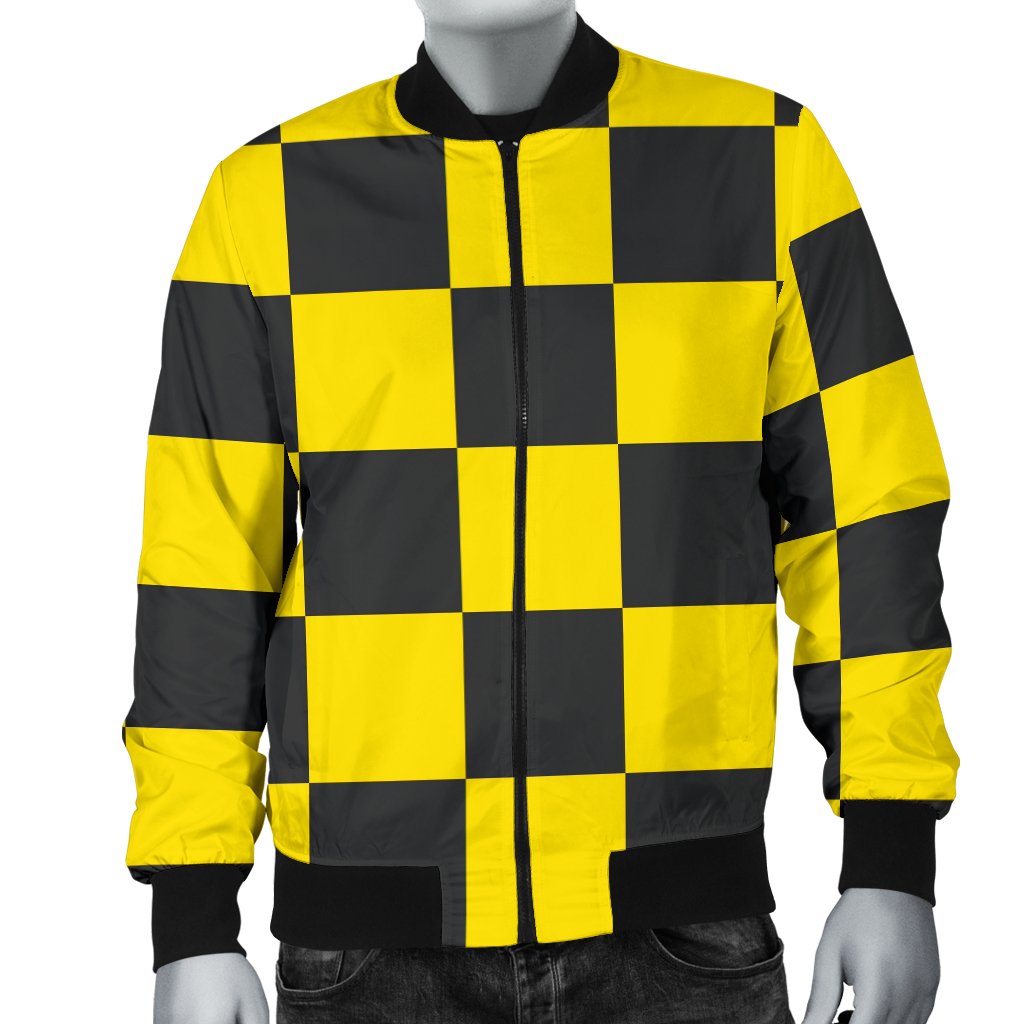 Taxi Pattern Print Men's Bomber Jacket-grizzshop