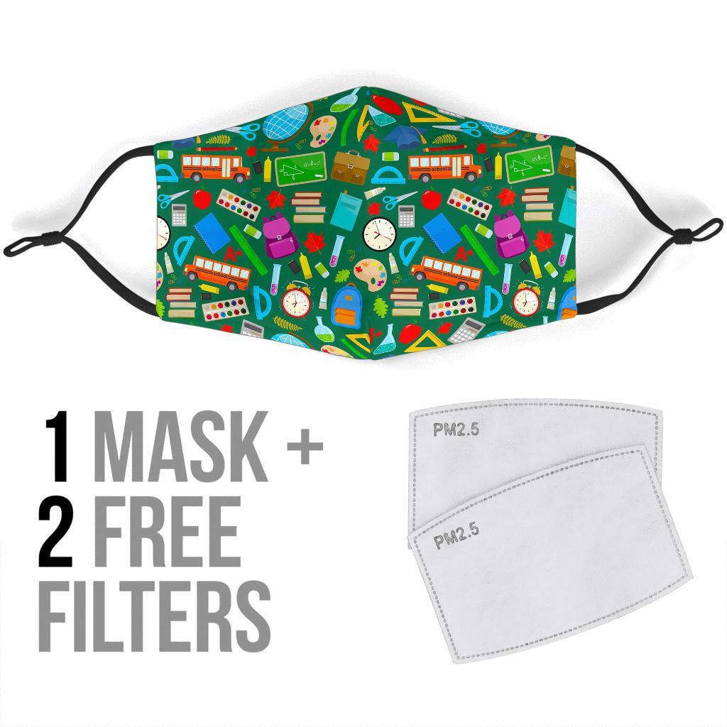Teacher Print Pattern Face Mask-grizzshop