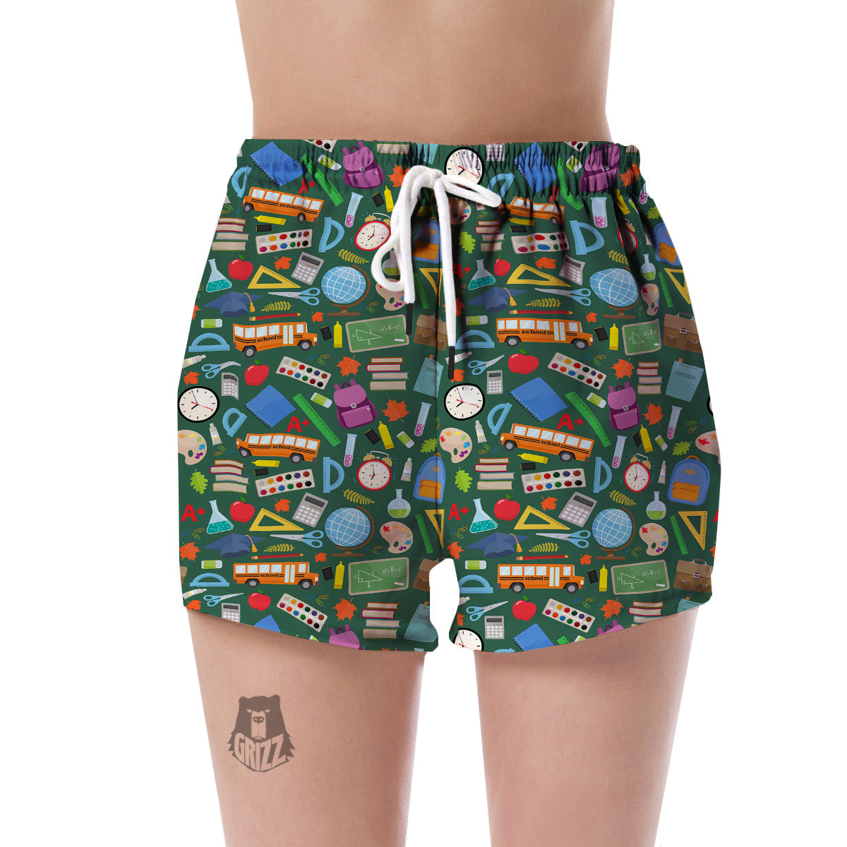 Teacher Print Pattern Women's Shorts-grizzshop