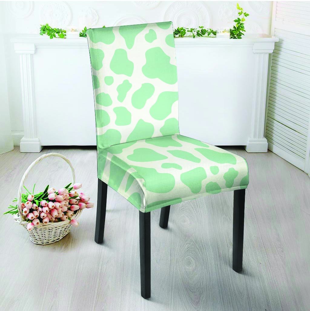 Teal And White Cow Print Chair Cover-grizzshop