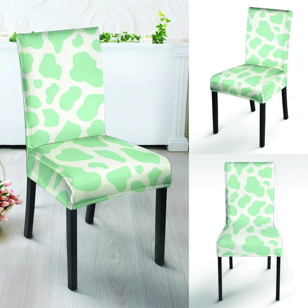 Teal And White Cow Print Chair Cover-grizzshop