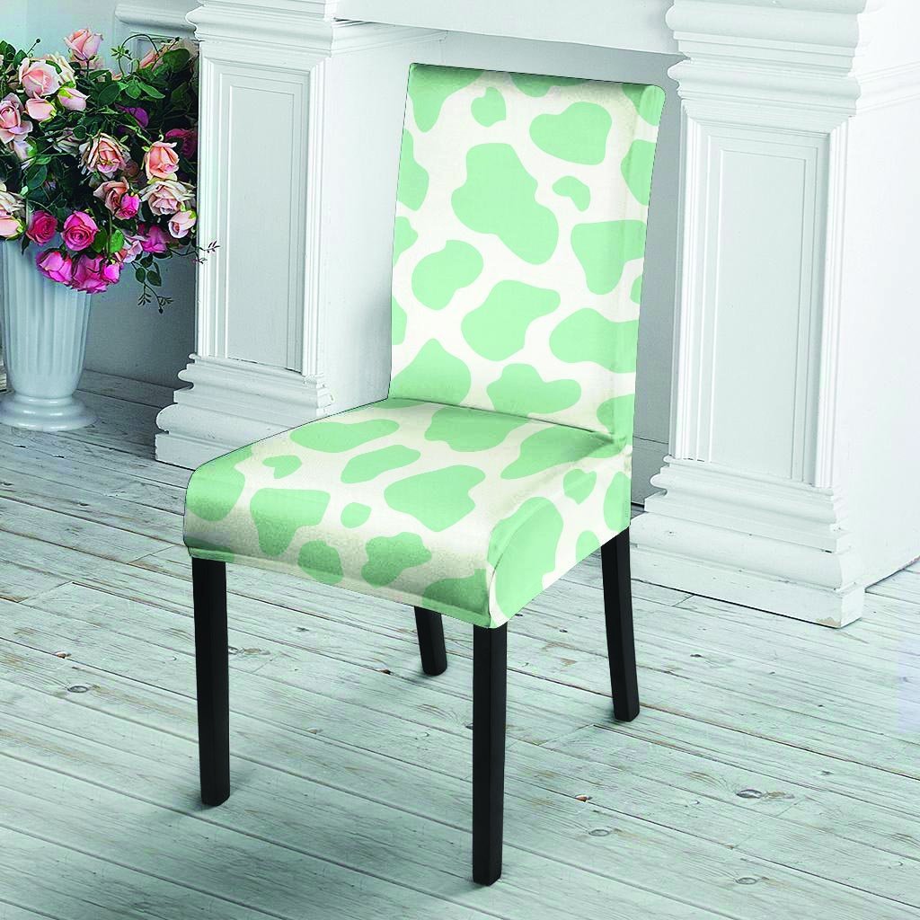 Teal And White Cow Print Chair Cover-grizzshop