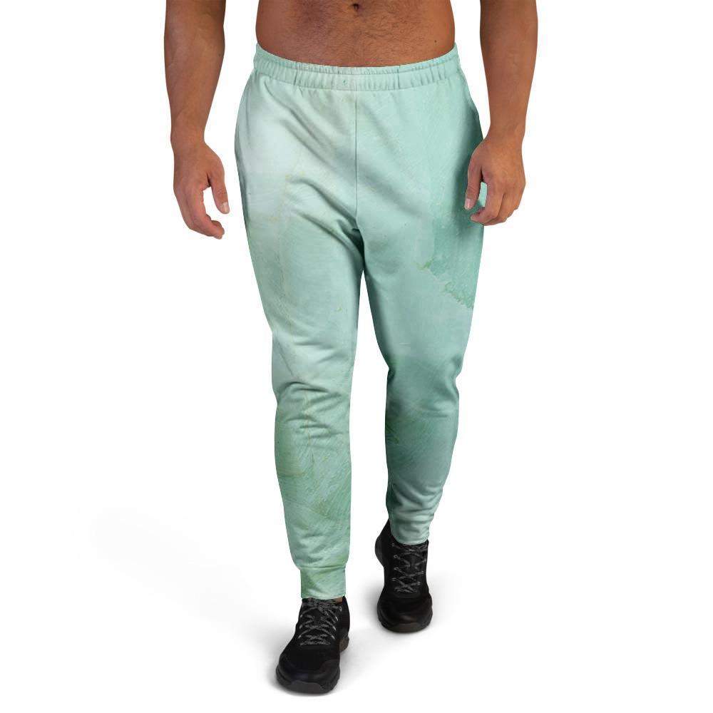 Teal Marble Men's Joggers-grizzshop