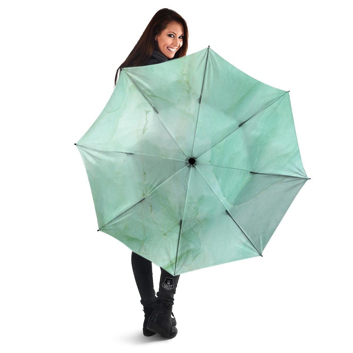 Teal Marble Umbrella-grizzshop