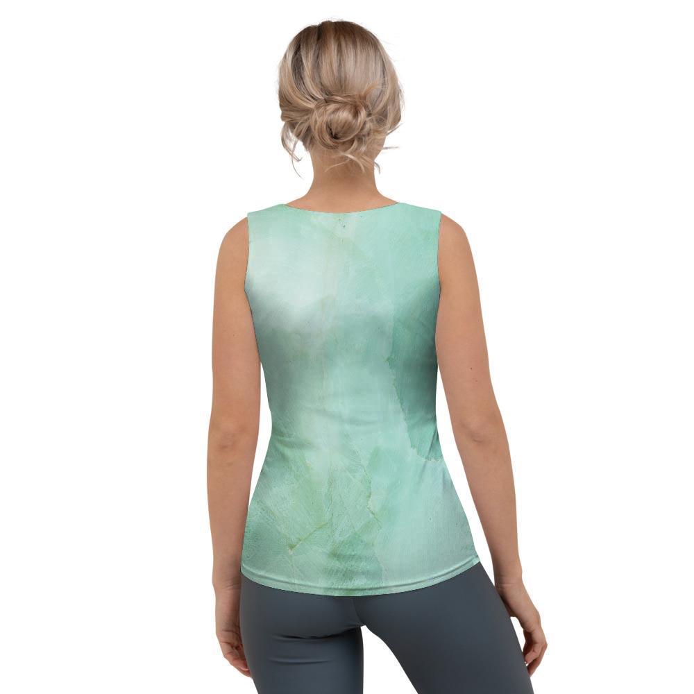 Teal Marble Women's Tank Top-grizzshop