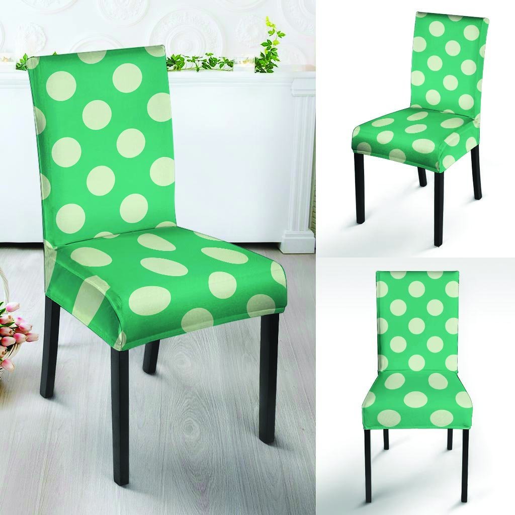 Teal Polka Dot Chair Cover-grizzshop