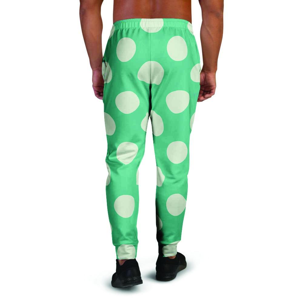 Teal Polka Dot Men's Joggers-grizzshop