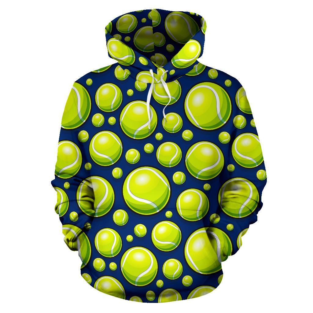 Tennis Ball Pattern Print Men Women Pullover Hoodie-grizzshop